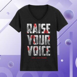 Stiff Little Fingers Merch Store Your Voice V Neck Ladies Black T-Shirt