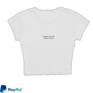 Gracie Abrams Merch Store Daughter From Hell Text White Baby Tee