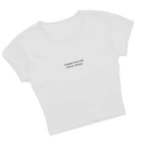 Gracie Abrams Store Merch Daughter From Hell Text White Baby Tee