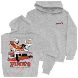 Pinks Hollywood Store Merch Street View Hoodie [Sport Grey]