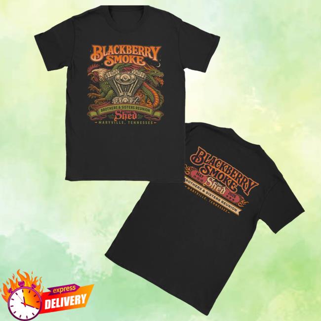 Blackberry Smoke Merch Store Shed 2026 Mens Tee Black