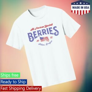 Marion Berries Baseball Store Merch All American Baseball Unisex Tee White