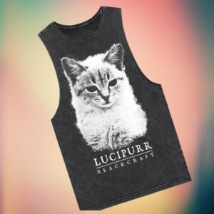 Blackcraft Cult Store Merch Lucipurr Stone Wash Tank Top