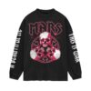 Thirty Seconds To Mars Store Merch European Tour 2027 Red Skulls Long Sleeve Tee