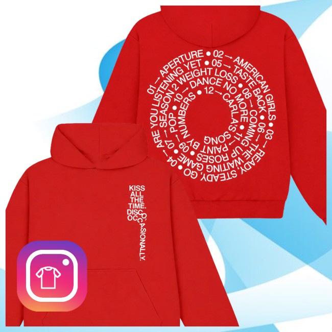 Harry Styles Store Merch Tracklist Hoodie, Red 3 Harry Styles Store Merch Tracklist Hoodie, Red