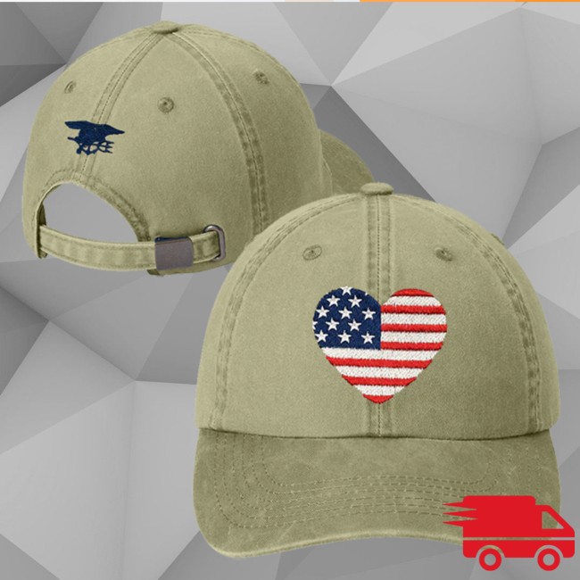 Udt Seal Store Merch Heart Flag Garment Washed Trident Cap 5 Udt Seal Store Merch Heart Flag Garment Washed Trident Cap
