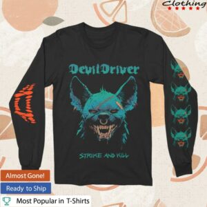 Nightshiftmerch Devildriver – Strike And Kill Hyena Long Sleeve
