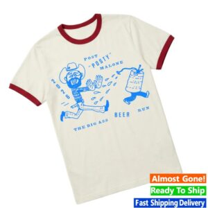 Post Malone Shop Store Merch Beer Run Ringer T-Shirt