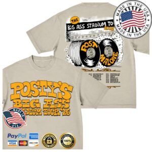 Post Malone Shop Store Merch Big Ass Stadium Tour Tire T-Shirt