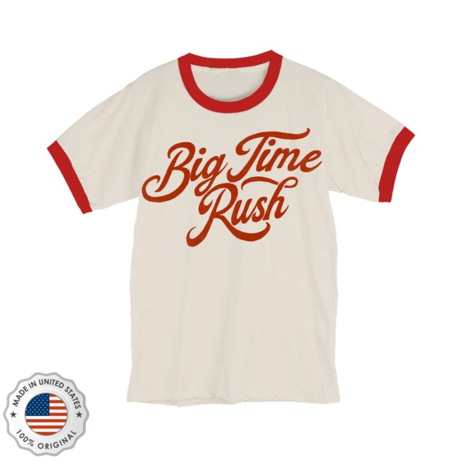 Big Time Rush Store Merch Big Time Rush Ringer Tee - Red 3 Big Time Rush Store Merch Big Time Rush Ringer Tee - Red