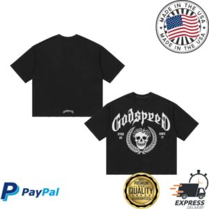 Godspeed New York Merch Store Victor Crest T-Shirt (Black)
