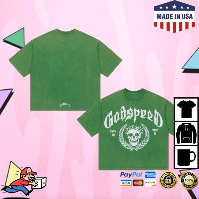 Godspeed New York Merch Store Victor Crest T-Shirt (Green) 2 Godspeed New York Merch Store Victor Crest T-Shirt (Green)