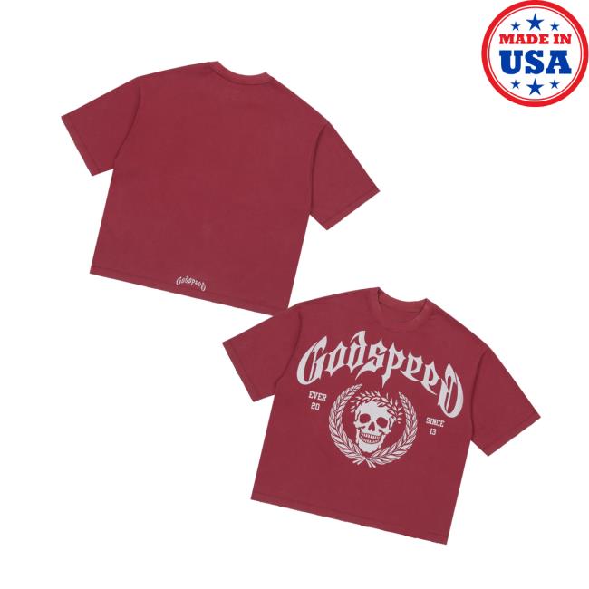 Godspeed New York Merch Store Victor Crest T-Shirt (Red) 3 Godspeed New York Merch Store Victor Crest T-Shirt (Red)