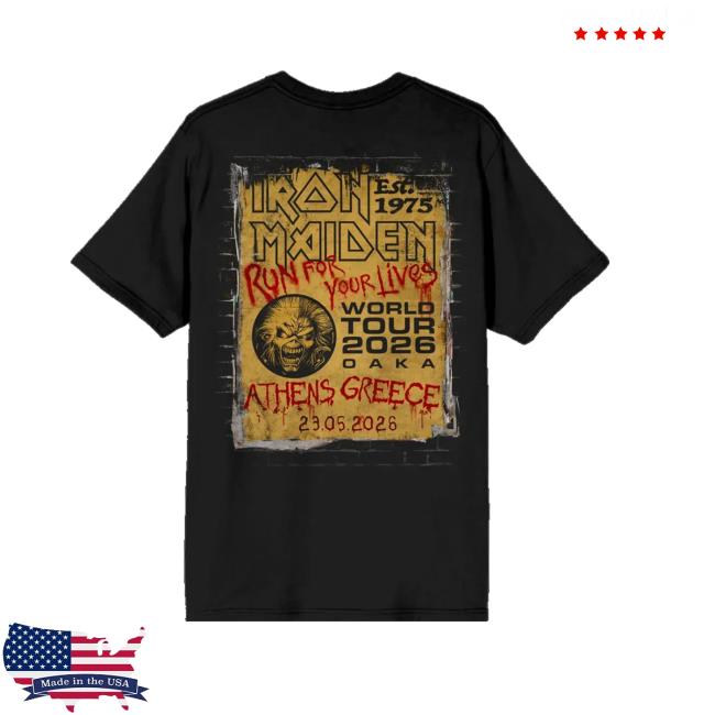 Iron Maiden Merch Store Run For Your Lives 2026 Tour Greece Tee 4 Iron Maiden Merch Store Run For Your Lives 2026 Tour Greece Tee