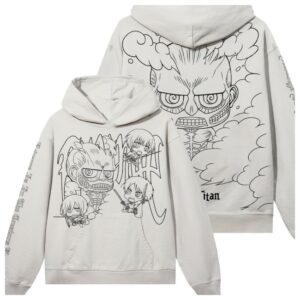 Revenge Store Merch Titan Arch Logo Hoodie Cement Black