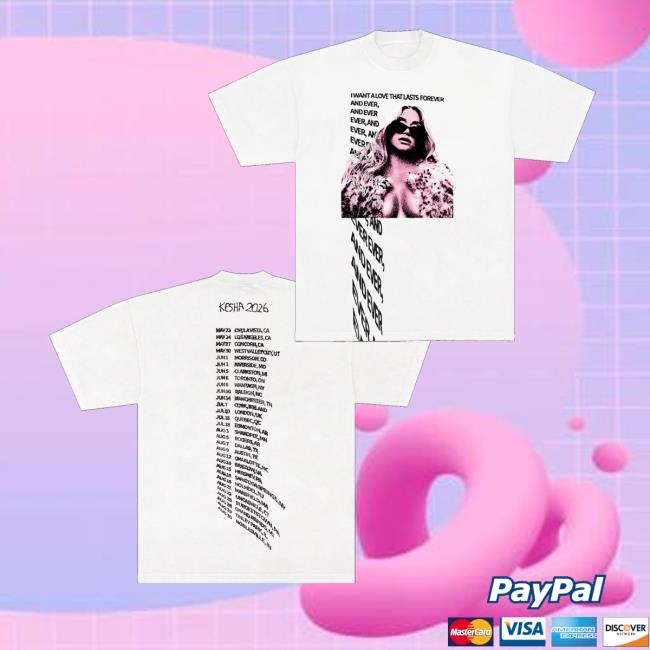 Kesha Merch Store Ever And Ever Tee 3 Kesha Merch Store Ever And Ever Tee