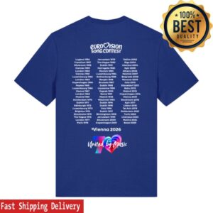 Eurovision Store Merch 70Th Anniversary T-Shirt (Blue)