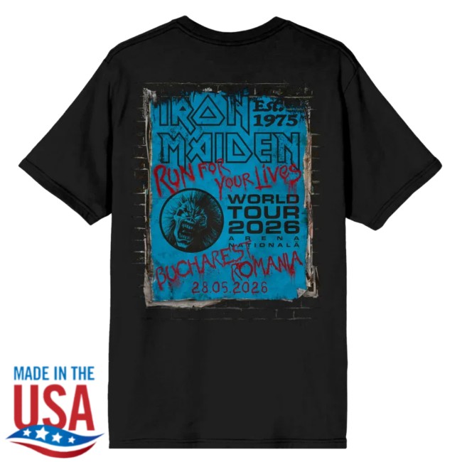 Iron Maiden Store Merch Run For Your Lives 2026 Tour Romania Tee 4 Iron Maiden Store Merch Run For Your Lives 2026 Tour Romania Tee