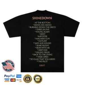 Shinedown Store Merch Tv Man Tracklist Tee
