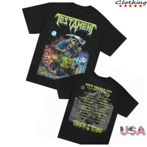 Testament Legions Store Merch Hot Wheels Spring 2026 Tour T-Shirt (Black)