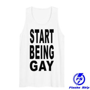 Paris Hilton Merch Store Start Being Gay Tank Top