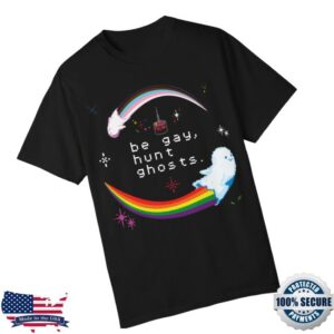 Watcher Store Merch Be Gay, Hunt Ghosts Black Tee