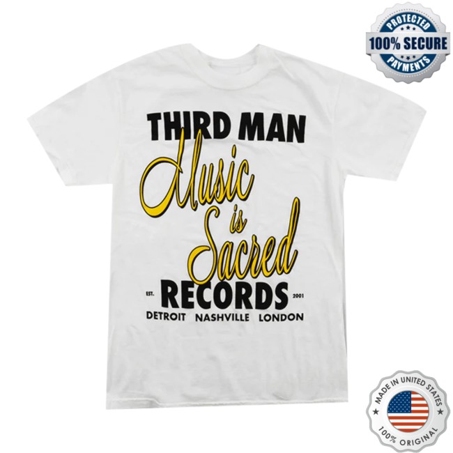 Third Man Records Store Merch Music Is Sacred T-Shirt 3 Third Man Records Store Merch Music Is Sacred T-Shirt