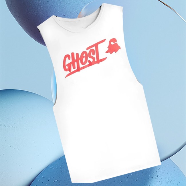 Ghost Store Merch Ghost Core Logo Sleeveless White Tee 2 Ghost Store Merch Ghost Core Logo Sleeveless White Tee