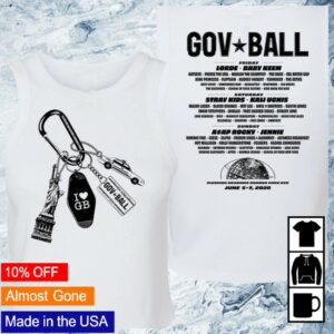 The Governors Ball Store Merch Women’s Keychain Lineup Crop Tank