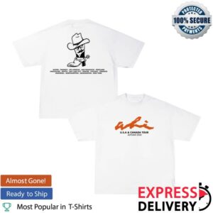 Ali Radio Merch Store Boots White Tee