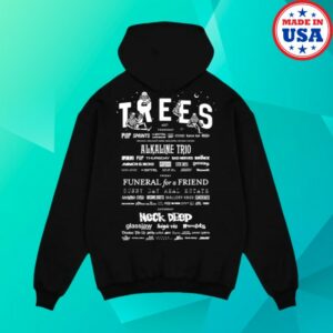 2000Trees Store Merch Skeleton 2026 Lineup Hoodie – Black