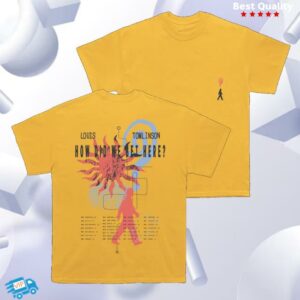 Louis Tomlinson Store Merch How Did We Get Here North America Tour Gold T-Shirt