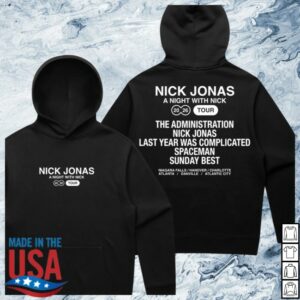 Nick Jonas Store Merch A Night With Nick Tour Hoodie