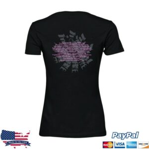 The Cure Store Merch Festival Summer Dateback Women’s Black T-Shirt