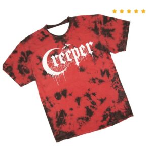 Creeper Store Merch Logo Tie Dye Tee – Red Black