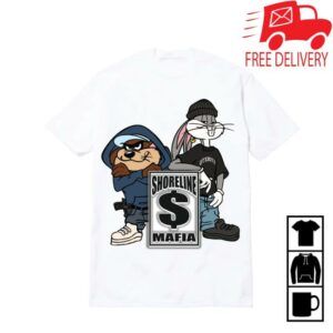 Geezyworld Merch Store Shoreline Twins Tee White
