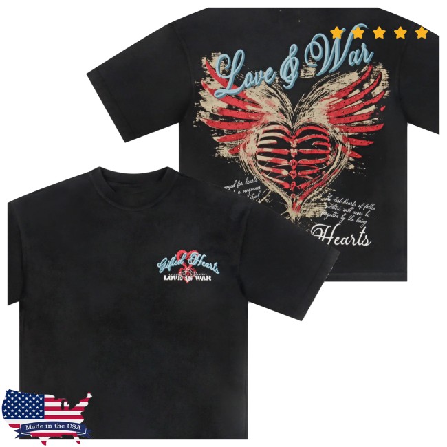 Denim Exchange Usa Store Merch Gftd La Hearts Tee - Black 3 Denim Exchange Usa Store Merch Gftd La Hearts Tee - Black