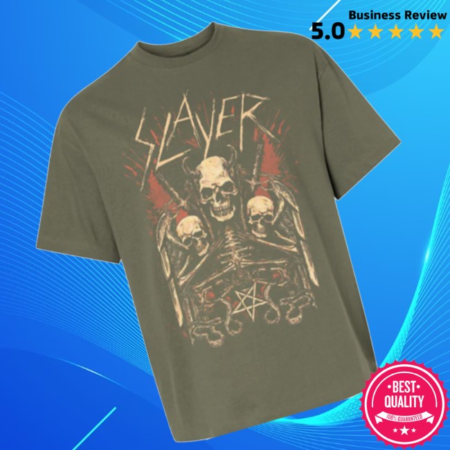 Slayer Store Merch Triple Skulls T-Shirt 2 Slayer Store Merch Triple Skulls T-Shirt
