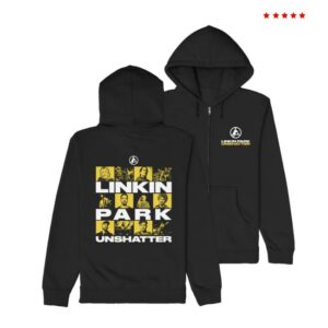 Linkin Park Store Merch Unshatter Black Zip Hoodie