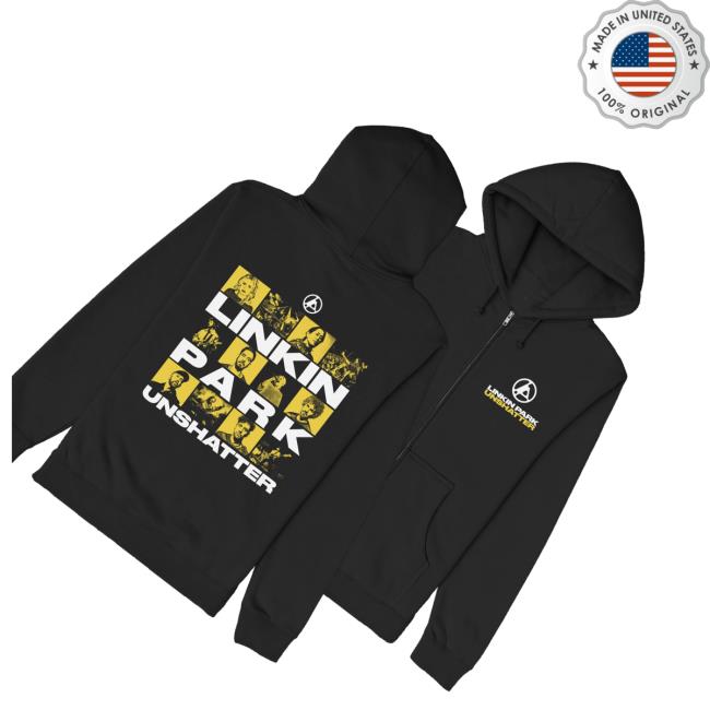 Linkin Park Store Merch Unshatter Black Zip Hoodie 3 Linkin Park Store Merch Unshatter Black Zip Hoodie