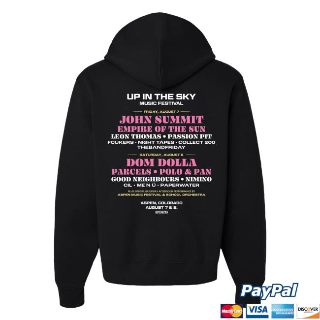 Up In The Sky Music Festival Store Merch Dancing Lineup Hoodie 4 Up In The Sky Music Festival Store Merch Dancing Lineup Hoodie