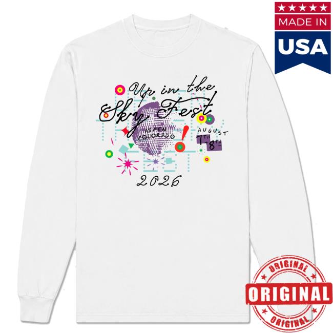 Up In The Sky Music Festival Store Merch Disco Longsleeve Lineup Tee 3 Up In The Sky Music Festival Store Merch Disco Longsleeve Lineup Tee