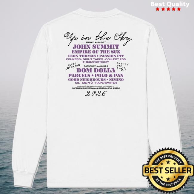 Up In The Sky Music Festival Store Merch Disco Longsleeve Lineup Tee 4 Up In The Sky Music Festival Store Merch Disco Longsleeve Lineup Tee