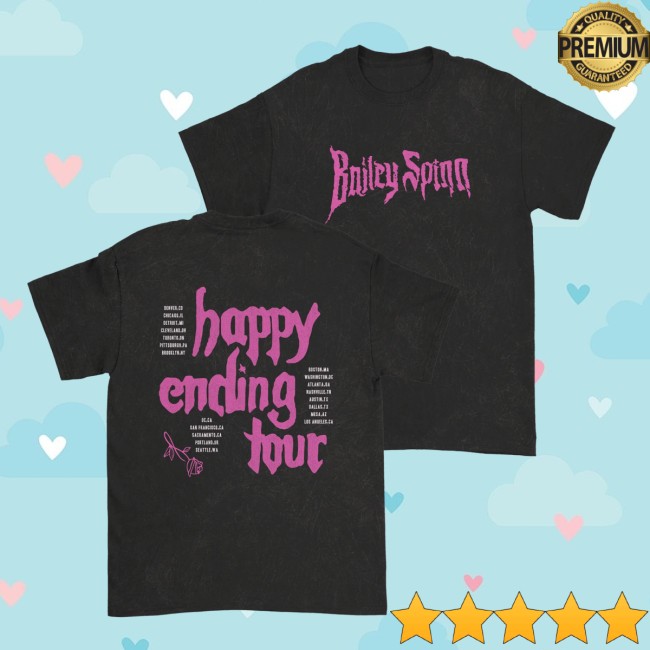 Bailey Rose Spinn Store Merch Happy Ending Tour Tee 4 Bailey Rose Spinn Store Merch Happy Ending Tour Tee