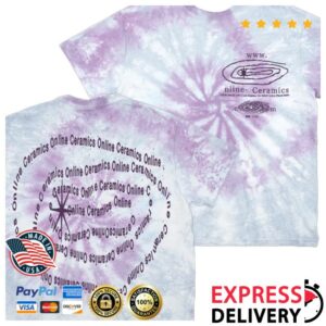 Online Ceramics Store Merch Shooting Star 2 Washed Lavender Sky Tie Dye Tee