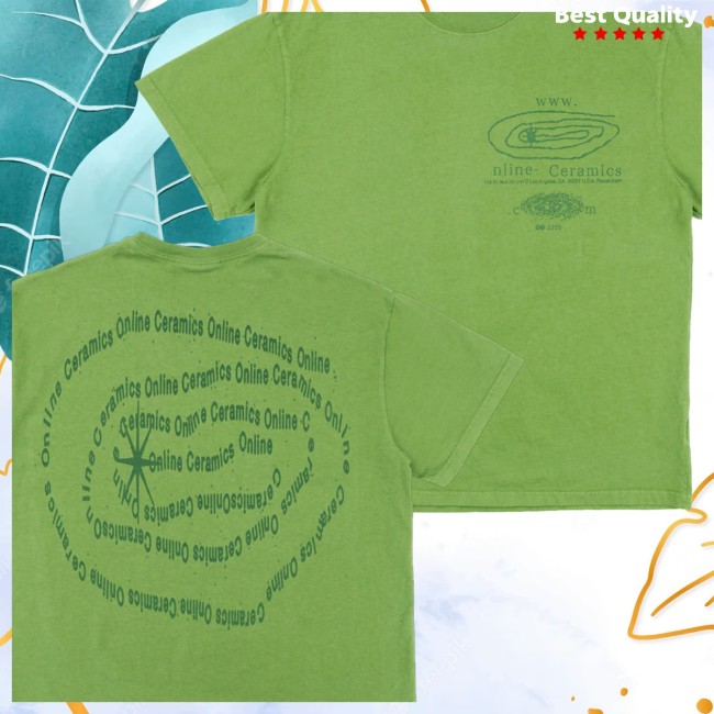 Online Ceramics Store Merch Shooting Star 2 Meadow Green Tee 4 Online Ceramics Store Merch Shooting Star 2 Meadow Green Tee