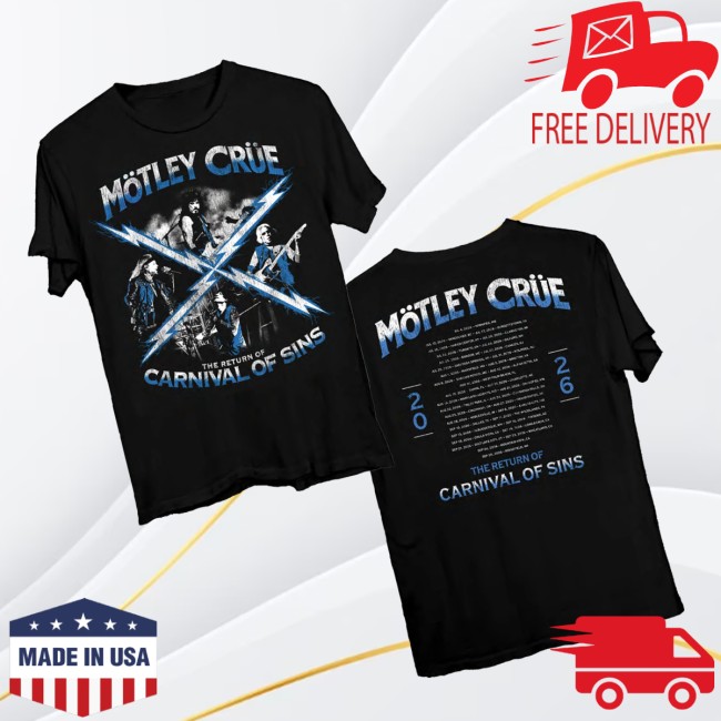 Motley Crue Store Merch The Return Of The Carnival Of Sins Tee 2 Motley Crue Store Merch The Return Of The Carnival Of Sins Tee