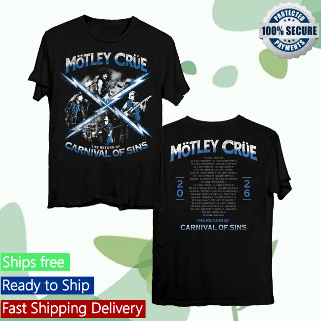 Motley Crue Store Merch The Return Of The Carnival Of Sins Tee 3 Motley Crue Store Merch The Return Of The Carnival Of Sins Tee