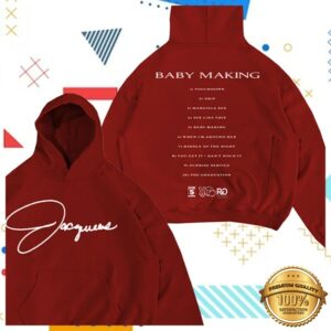 Jacquees Merch Store Baby Making Signature Tracklist Hoodie