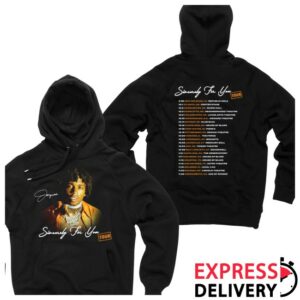 Jacquees Merch Store Sincerely For You Tour Hoodie 2023 Black No.1